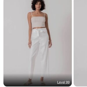 Level 99 White Celine Pant - Size 29